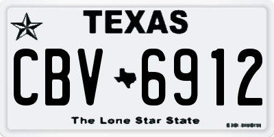 TX license plate CBV6912