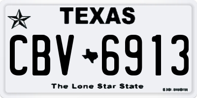 TX license plate CBV6913