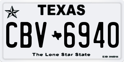 TX license plate CBV6940