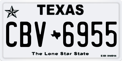TX license plate CBV6955