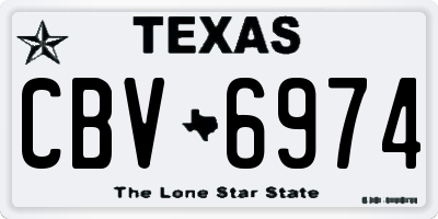 TX license plate CBV6974