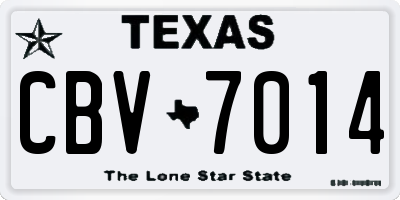 TX license plate CBV7014