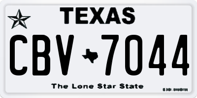 TX license plate CBV7044