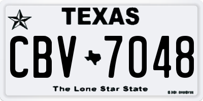 TX license plate CBV7048