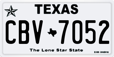 TX license plate CBV7052