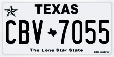 TX license plate CBV7055
