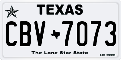 TX license plate CBV7073