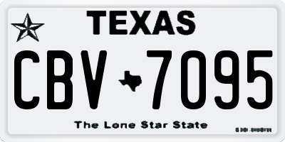 TX license plate CBV7095