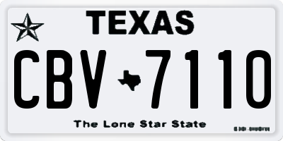 TX license plate CBV7110