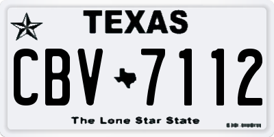 TX license plate CBV7112