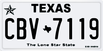 TX license plate CBV7119
