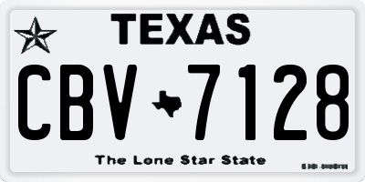 TX license plate CBV7128