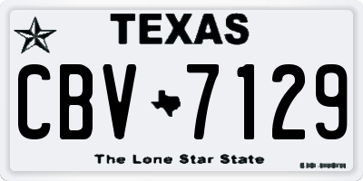 TX license plate CBV7129