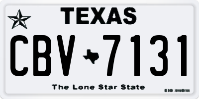 TX license plate CBV7131