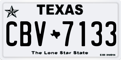 TX license plate CBV7133