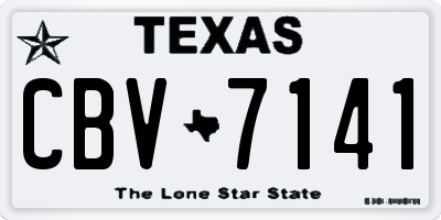 TX license plate CBV7141