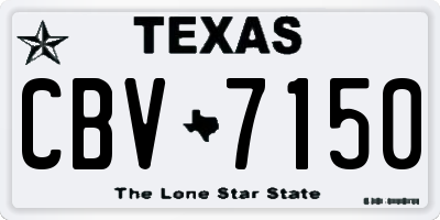 TX license plate CBV7150