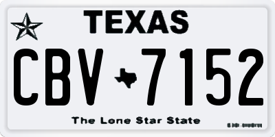 TX license plate CBV7152