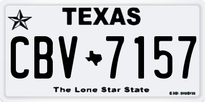 TX license plate CBV7157