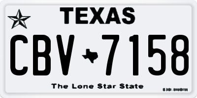 TX license plate CBV7158