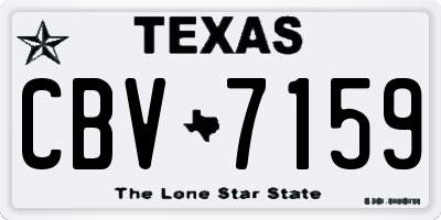TX license plate CBV7159