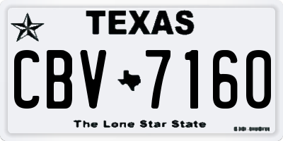 TX license plate CBV7160