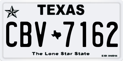 TX license plate CBV7162