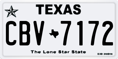 TX license plate CBV7172