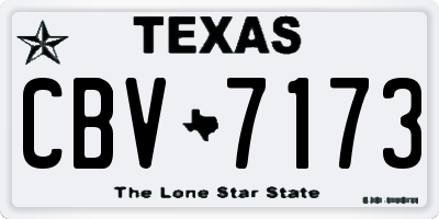 TX license plate CBV7173
