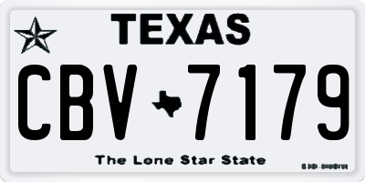 TX license plate CBV7179