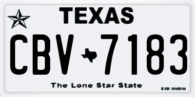 TX license plate CBV7183