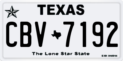 TX license plate CBV7192