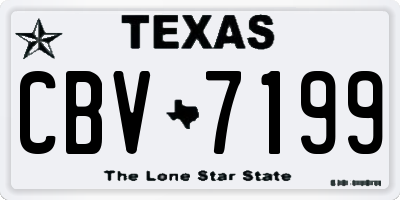 TX license plate CBV7199
