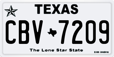 TX license plate CBV7209