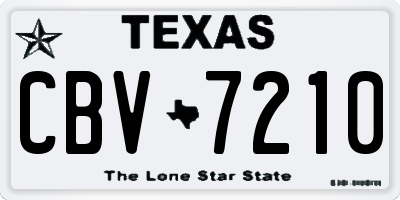 TX license plate CBV7210
