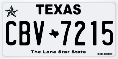 TX license plate CBV7215