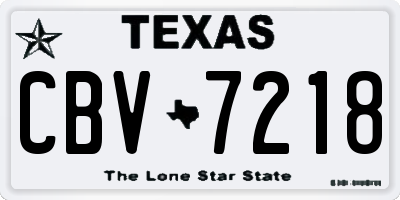 TX license plate CBV7218
