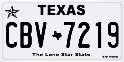 TX license plate CBV7219