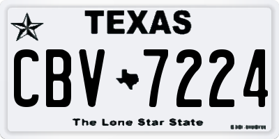 TX license plate CBV7224