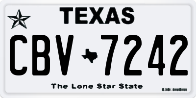 TX license plate CBV7242