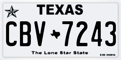 TX license plate CBV7243