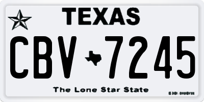 TX license plate CBV7245