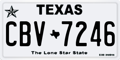 TX license plate CBV7246