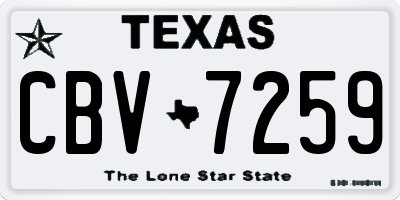 TX license plate CBV7259