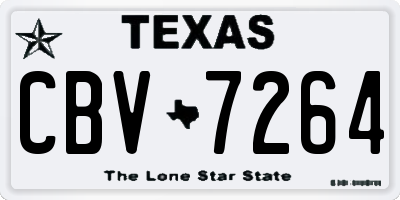 TX license plate CBV7264