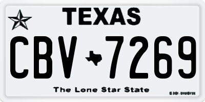 TX license plate CBV7269