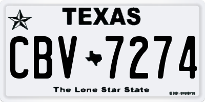 TX license plate CBV7274