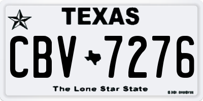 TX license plate CBV7276