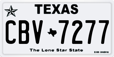 TX license plate CBV7277