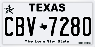 TX license plate CBV7280